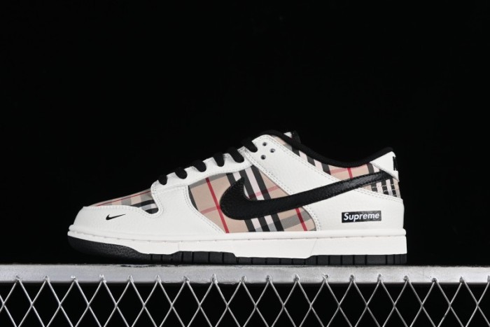 Nike Supreme SB Dunk Low Plaid Colorway Low-Top Casual Skateboarding Shoes - SP1098-051 1