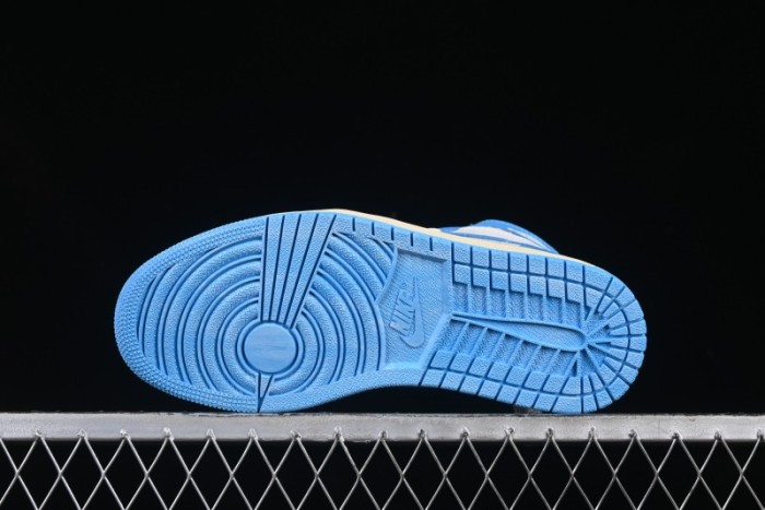 Nike Air Jordan 1 High OG  UNC Reimagined  Retro Basketball Shoes with Cracked Leather and Vintage Midsole - DZ5485-402