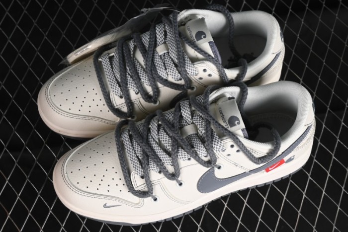 Nike SB Dunk Low Carhartt Collaboration - Strap Grey Hook Anniversary High-End Custom Low-Top Casual Skate Shoes - SJ2068-266