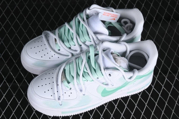 Nike Air Force 1 '07 Low Anime Themed Custom Swoosh Strap Casual Sneakers - ZH0316-023