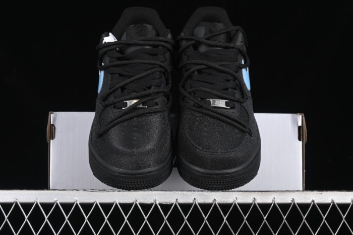 Nike Air Force 1 '07 Low Cleanfit Custom Official Bestseller Black Blue Starry Sky Full Diamond Casual Sneakers - ZH0316-042