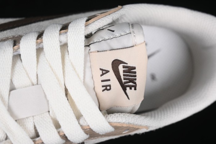 Nike Travis Scott x Fragment Design x Air Jordan 1 Low OG SP AJ1 Snake Year Limited Brown Snake Print Low Top Casual Sneakers - DM7866-074