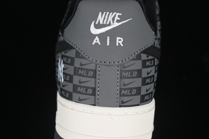 Nike Air Force 1 '07 Low MLB Collaboration Dark Checkered Beige Low-Top Casual Sneakers - DF0188-038