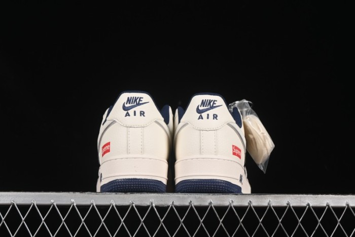 Nike Air Force 1 '07 Low Supreme Collaboration Light Blue Edge Casual Sneakers - HH7518-057