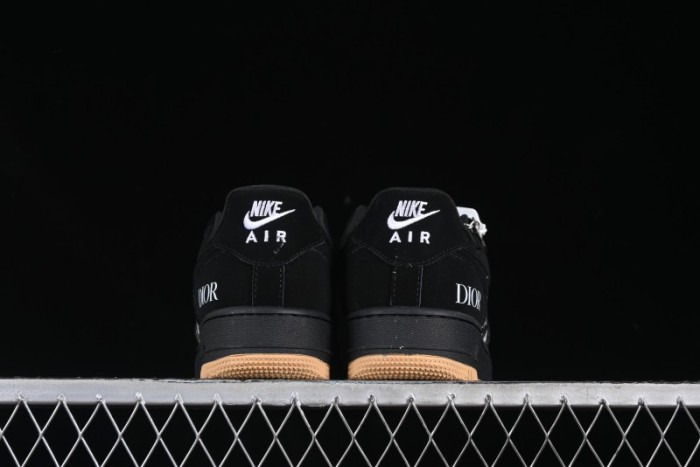 Nike Air Force 1 '07 Low Dior Collaboration Black Gum Knit Casual Sneakers - KK1988-058