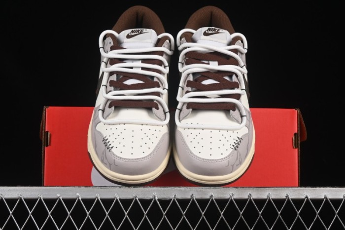 Nike Dunk Low Koala Party Distressed Grid Low-Top Casual Skate Shoes - DD1503-124