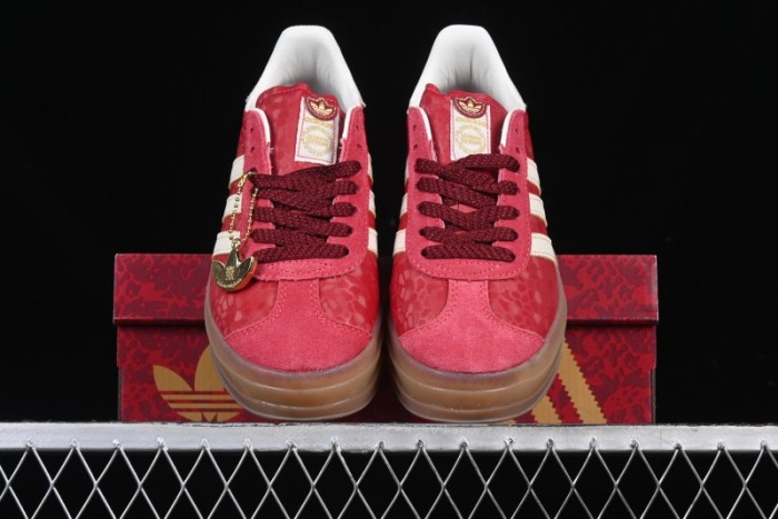 Adidas Originals Gazelle Bold JQ5977 Snake Year Limited Edition Three Stripes Platform Sneakers with Non-Slip耐磨 Low-Top - JQ5977