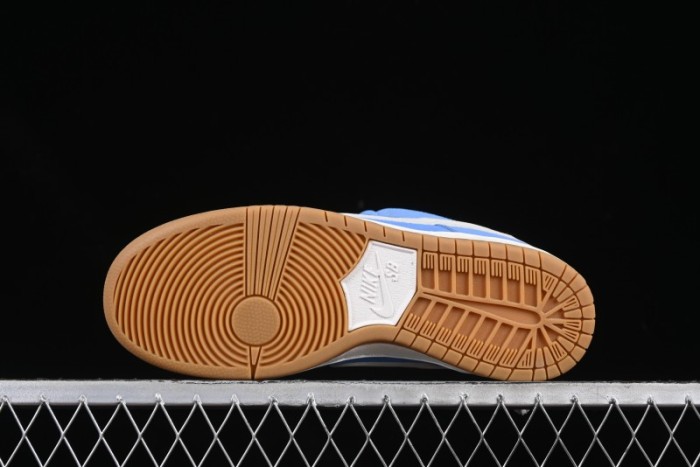 Nike SB Dunk Low Pro ISO Skateboarding Shoes in University Blue with White Swoosh - FJ1674-401