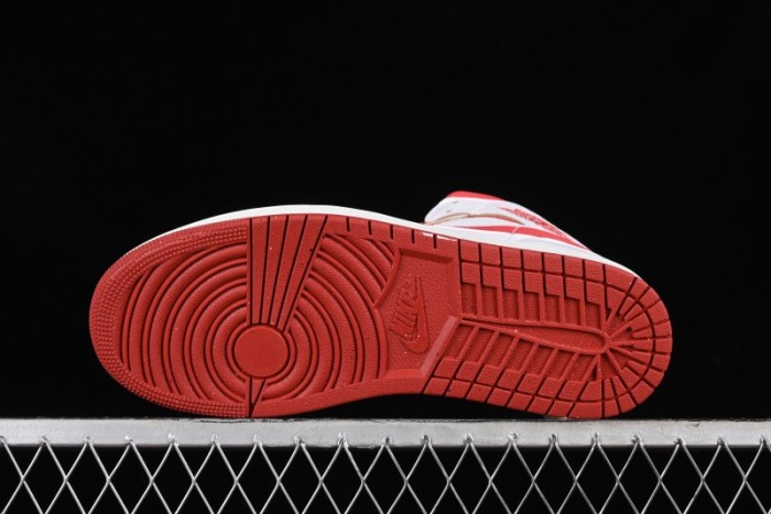 Nike Air Jordan 1 Mid Basketball Shoes in White/Orange/Red - FJ3458-160