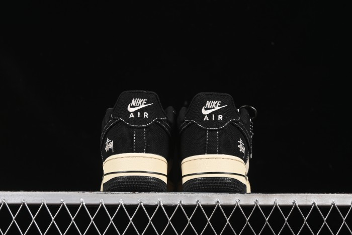Nike Air Force 1 '07 Low Stussy Collaboration Beige Black Hemp Low-Top Casual Sneakers - XX3168-156