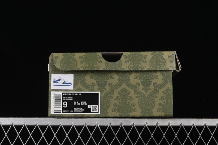 Nike Air Force 1 '07 Low Gucci Collaboration - Blue Floral Print Casual Sneakers - BB9577-101