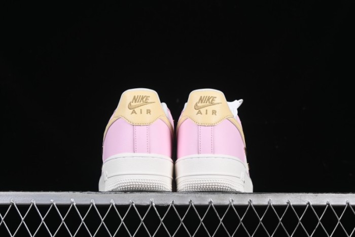 Nike Air Force 1 '07 Low White Pink Swoosh Casual Sneakers - IB2574-600