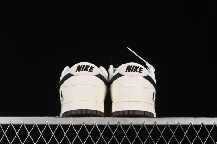 Nike SB Dunk Low Carhartt Collaboration - Off White Black Swoosh Anniversary Customized Low-Top Casual Skate Shoes - SJ1089-007