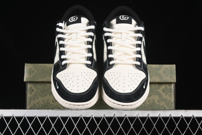 Nike SB Dunk Low Gucci Collaboration - Small Bee Series Black Hook Anniversary High-End Custom Low-Top Casual Sneakers - MM1089-030