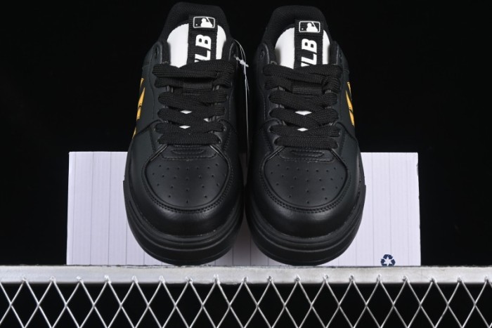 NY Yankees Black & Yellow Sneakers - Bold Logo Streetwear Shoes