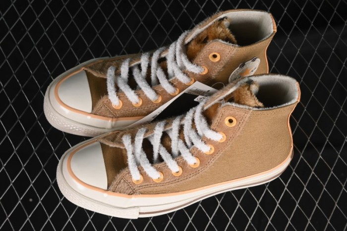 Converse Zoo Happy Pets Series High-Top Plush Lined Casual Sneakers for Autumn Winter - A12766C