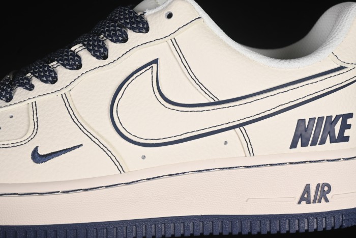Nike Air Force 1'07 Low Collaboration Sneakers with Navy Blue Accents - HH7518-073