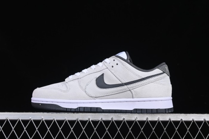 Nike Dunk Low 85 Double Swoosh White Grey SB Low Top Casual Skate Shoes - HV1800-101