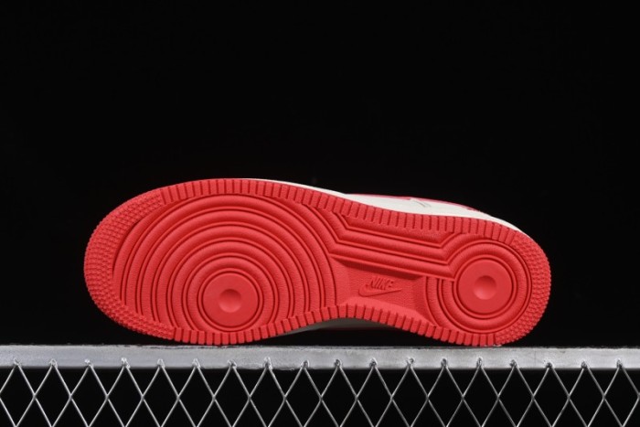 Nike Air Force 1 '07 Low Stussy Collaboration Beige Deep Orange Low-Top Casual Sneakers - DF0188-031
