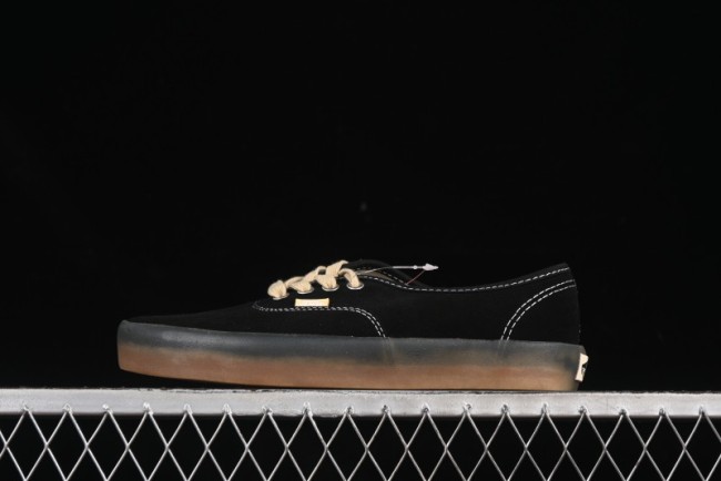 Vans Premium Authentic Suede Retro Sneakers with Translucent Rubber Sole - VN000CRQ6RJ