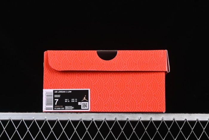 Nike Air Jordan 1 Low Retro Basketball Shoes - Stussy Grey Snake Custom - FC1688-200