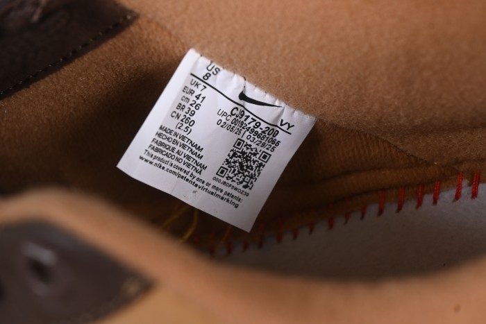 Nike Air Force 1'07 Low Wheat Casual Sneakers with Full-Length Air Cushion - CJ9179-200