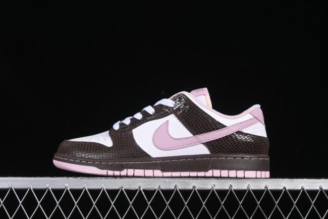 Nike Dunk Low Retro Sneakers in Grey Purple Snakeskin Leather - HV6932-299