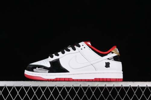 Nike SB Dunk Low UN Collaboration - White Black Patent Leather Anniversary Custom Low-Top Casual Skate Shoes - XB3802-349