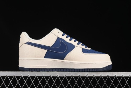 Nike Air Force 1'07 Low Balenciaga Collaboration Blue Woven Label Low-Top Casual Sneakers - DF0188-062