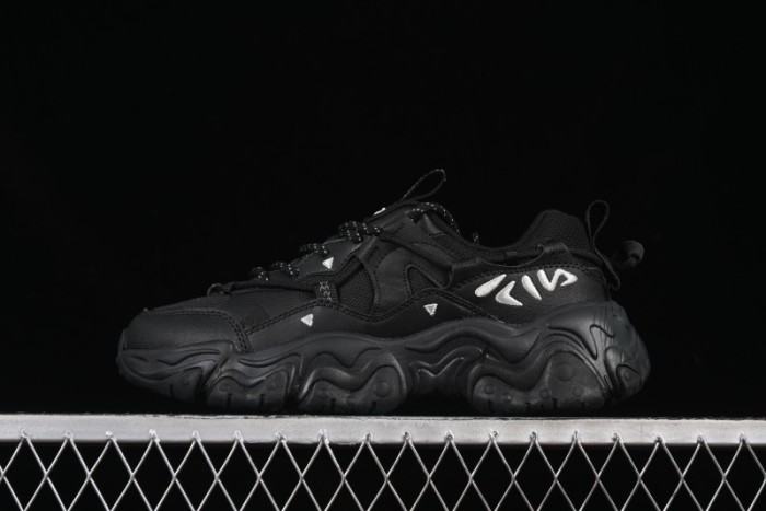 Fila Heritage Fluid Cat Paw 5.0 Retro Dad Shoes with Lace-Up Design - F12M412105FBK