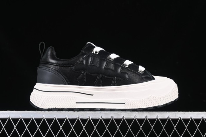 Shoot Brand Replay Black Plum Retro Comfort Leather Anti-Slip Platform Low-Top Casual Sneakers - AJD4