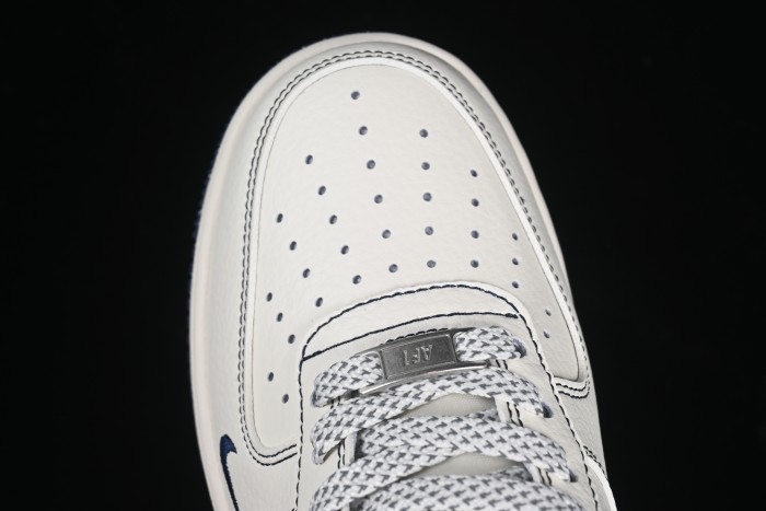 Nike Air Force 1 '07 Low UN Collaboration Navy Splatter Swoosh Casual Sneakers - XS1958-522