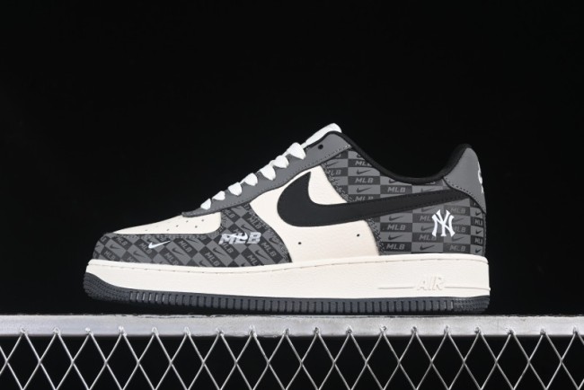 Nike Air Force 1 '07 Low MLB Collaboration Dark Checkered Beige Low-Top Casual Sneakers - DF0188-038