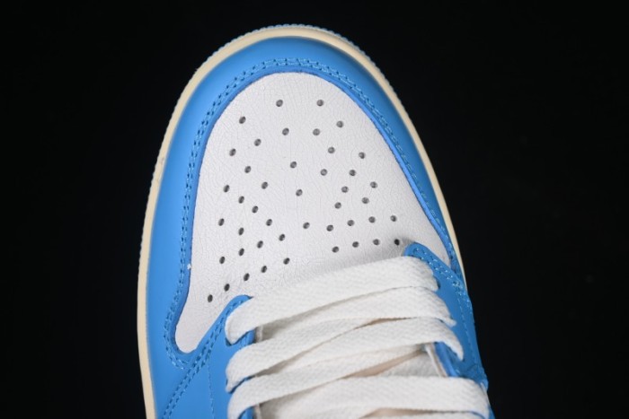 Nike Air Jordan 1 High OG  UNC Reimagined  Retro Basketball Shoes with Cracked Leather and Vintage Midsole - DZ5485-402