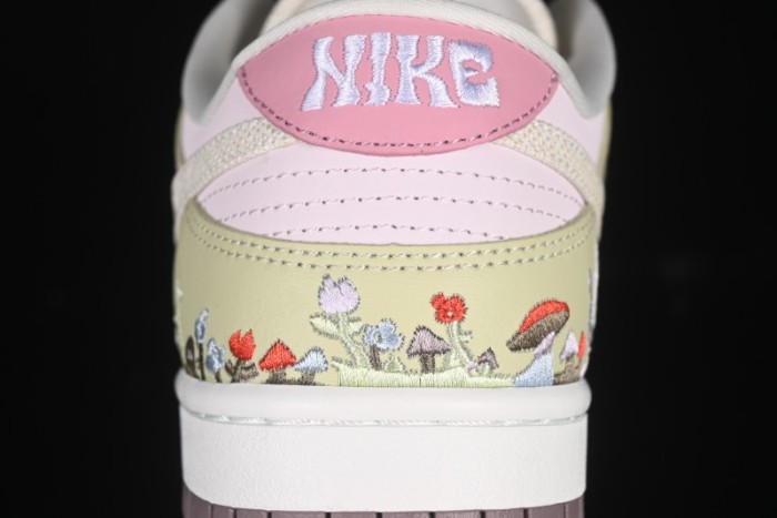 Nike Dunk Low Mushroom Floral-Themed Low-Top Casual Skate Shoes - IB8876-661
