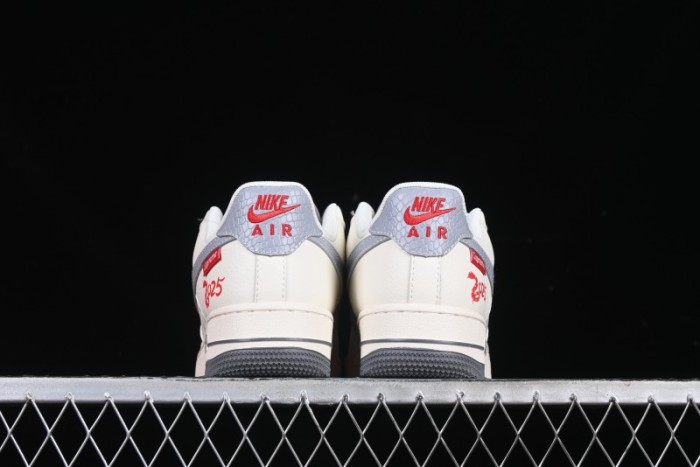 Nike Air Force 1 '07 Low Supreme Snake Year Limited Edition Silver Swoosh Low-Top Casual Sneakers - XS1958-503