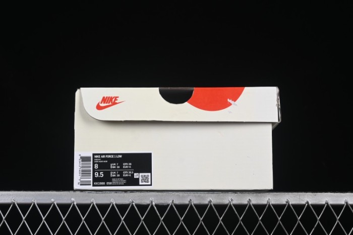 Nike Air Force 1 '07 Low Dior Collaboration Black Gum Knit Casual Sneakers - KK1988-058