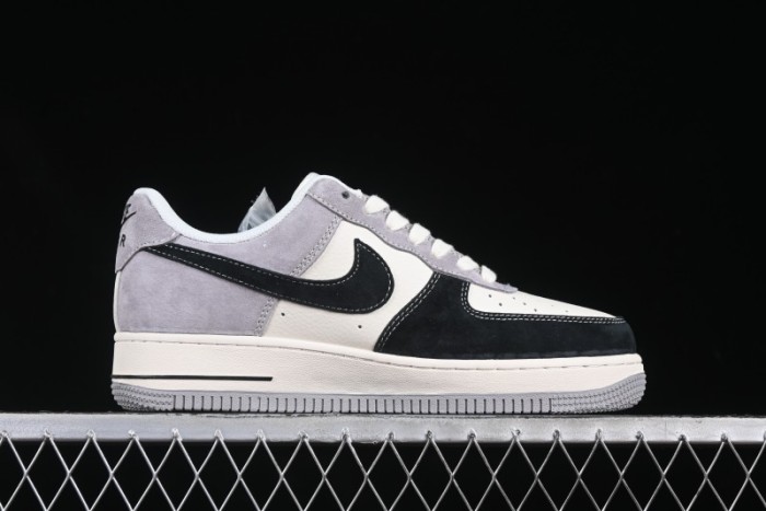 Nike Air Force 1 '07 Low Stussy Collaboration Black Grey Patchwork Low-Top Casual Sneakers - XZ6188-363