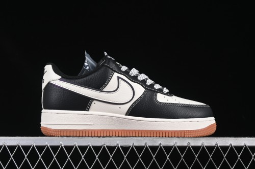 Nike Air Force 1'07 Low The North Face Collaboration Black Lychee Pattern Gum Sole Casual Sneakers - XZ6188-114