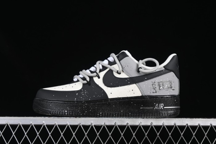 Nike Air Force 1'07 Low Star Graffiti Hand-Painted Casual Sneakers with Full-Length Air Cushion - XV7981-476