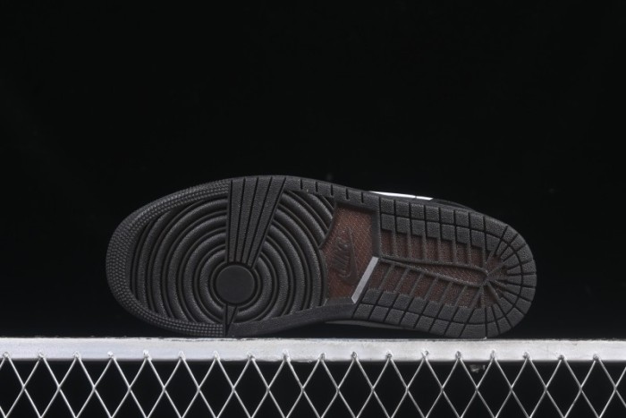 Nike Air Jordan 1 Low AJ1 Basketball Shoes in Black and White Canvas and Leather - HV5968-001