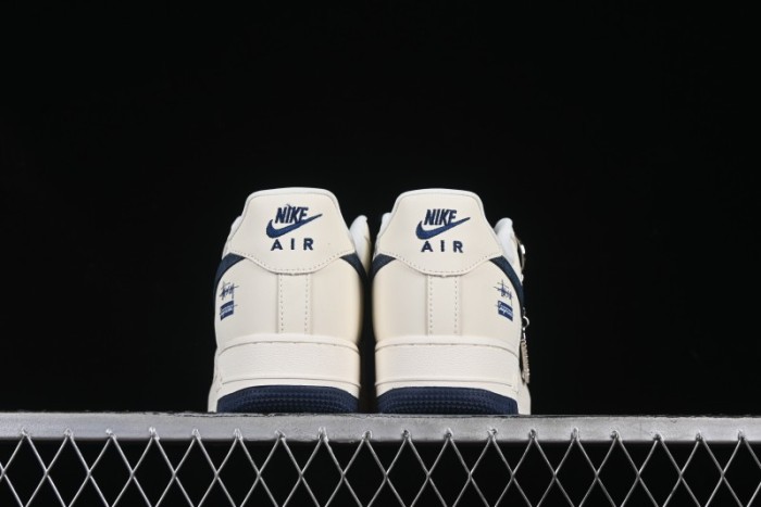 Nike Air Force 1 '07 Low Stussy Supreme Collaboration Checkerboard Beige Low-Top Casual Sneakers - DF0188-037