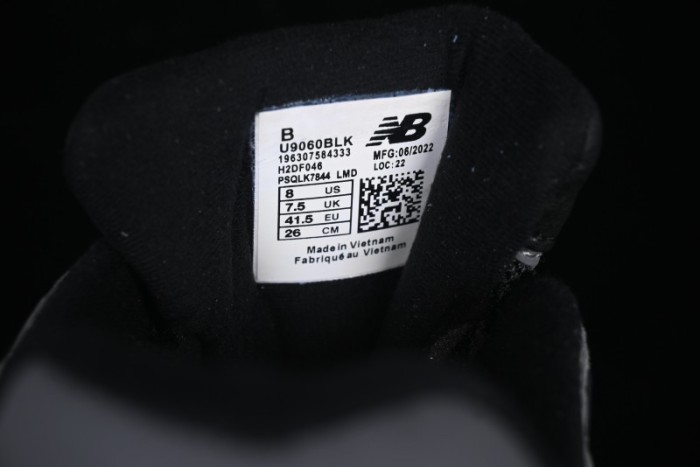 New Balance 9060 Retro Casual Running Shoes with ABZORB Cushioning Technology - U9060BLK