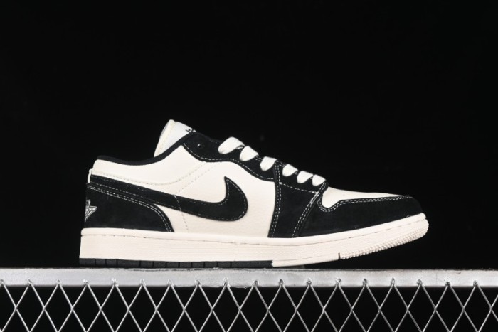 Nike Air Jordan 1 Low AJ1 Stussy Collaboration - Black White Red Label Retro Basketball Shoes - SJ9950-033