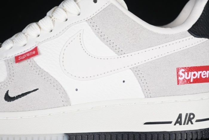 Nike Air Force 1 '07 Low Supreme Collaboration - Beige Grey Woven Label Casual Sneakers - CH6336-517