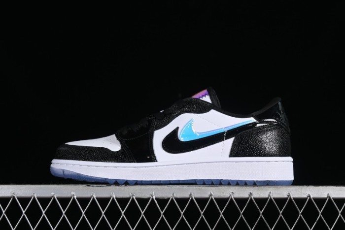 Nike Air Jordan 1 Low Golf AJ1 Retro Golf Shoes with Laser Patent Leather and Double Hook Design - FZ4159-100 1