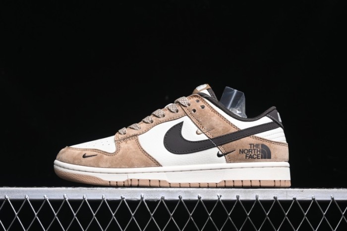 Nike SB Dunk Low The North Face Collaboration - Black White Brown Anniversary High-End Custom Low-Top Casual Skate Shoes - XS1086-004