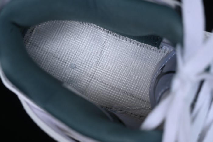 Nike Air Jordan 4 Retro Sneakers in White, Oxidized Green and Neutral Grey - AQ8138-103