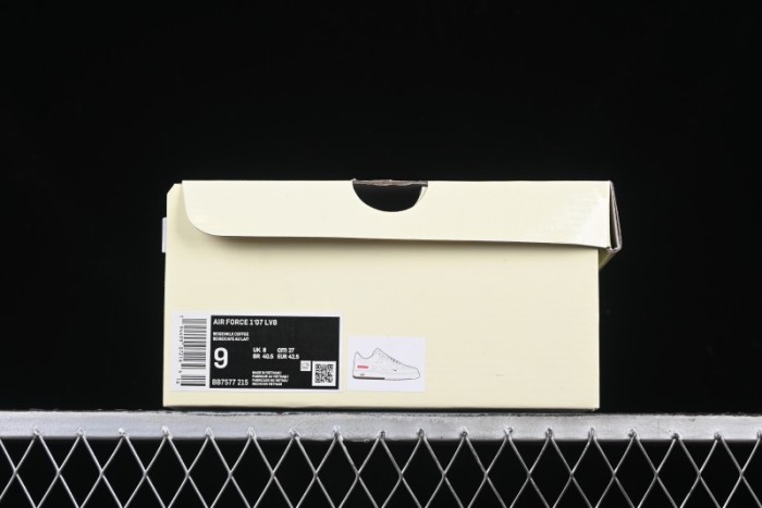 Nike Air Force 1 '07 Low Supreme Collaboration - Beige/Brown Colorway Low-Top Casual Sneakers BB7577-215