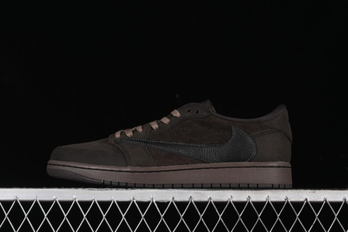 Nike Travis Scott x Air Jordan 1 Low OG AJ1 Reverse Swoosh Sneakers - DM7866-202